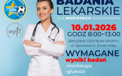 Badania lekarskie – 10.01.2026