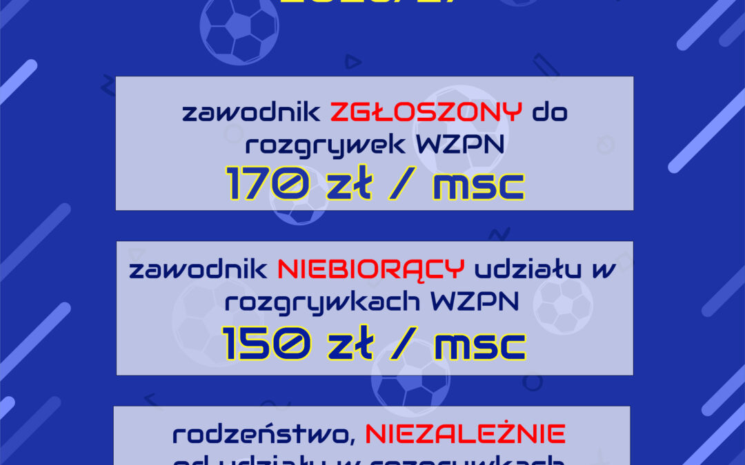Zmiany w opłatach na sezon 2026/27